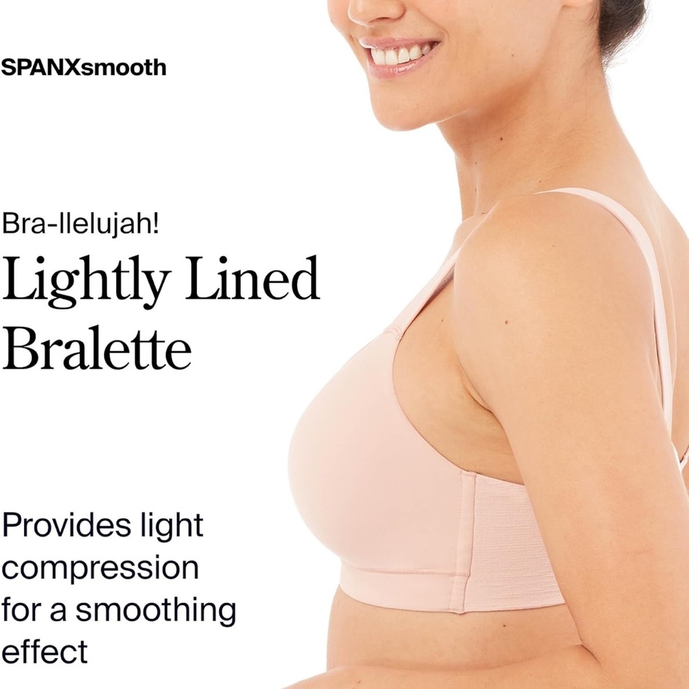 SPANX Bra-Llelujah! Lightly Lined bralette. sz XL in Vintage Rose NWOT - Picture 6 of 9